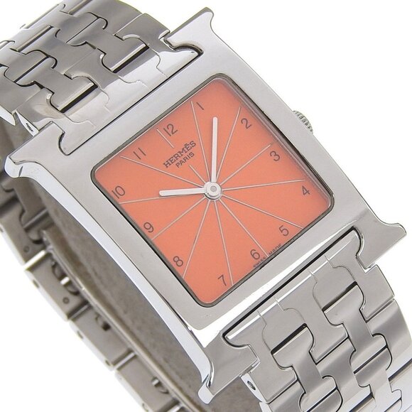 HERMES Heure H watch Watches HH1.510 OrangeDial Stainless Steel Quartz main image 7